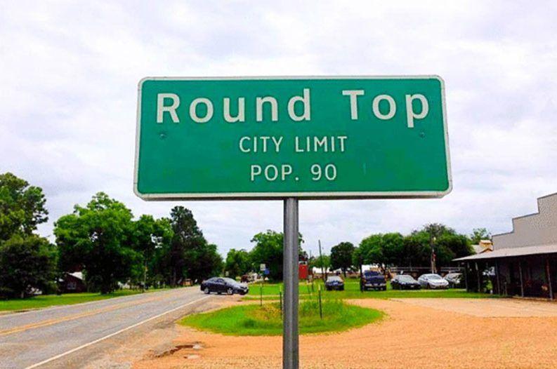 Round Top, Texas sign