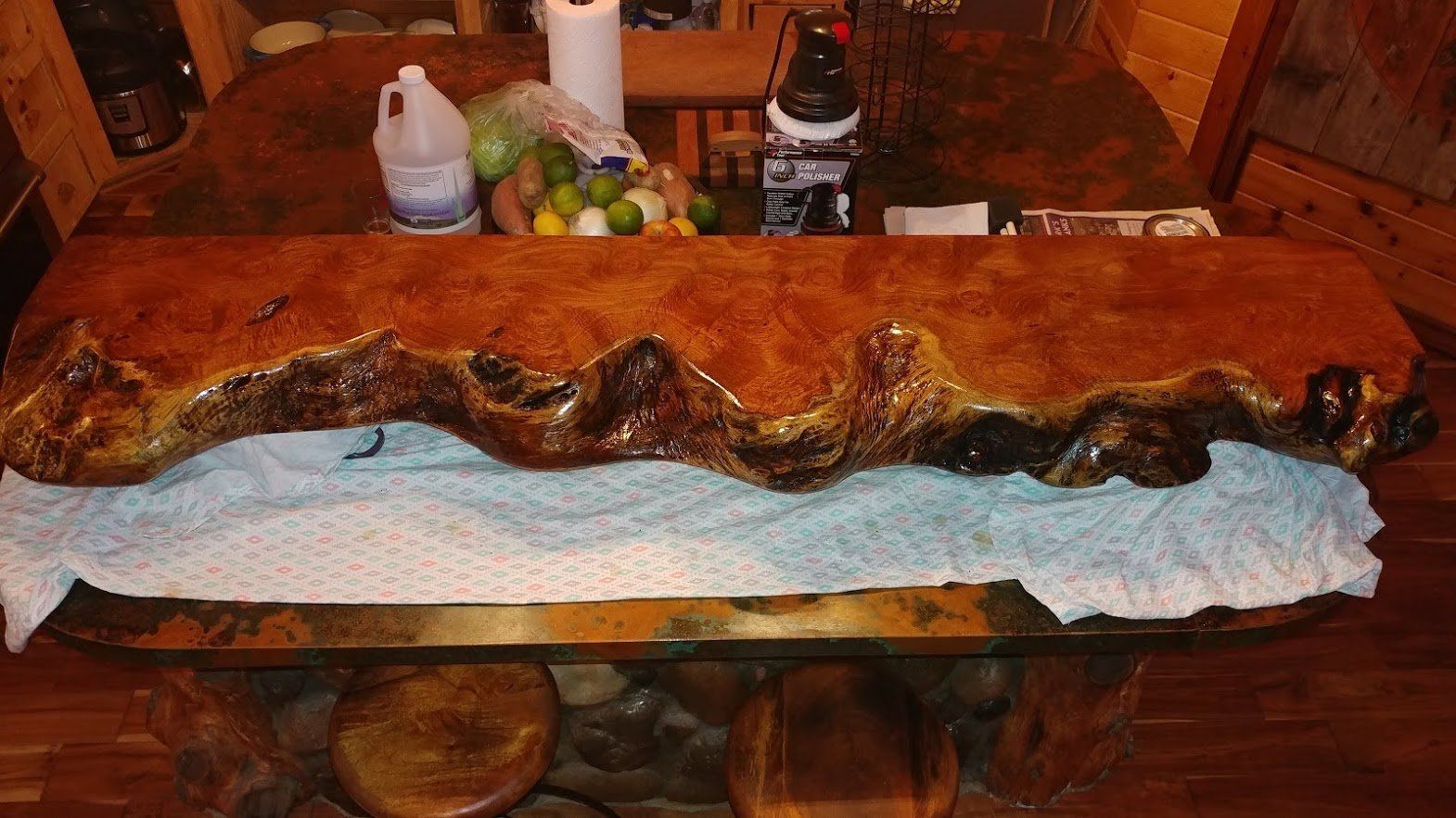 mahogany custom mantel