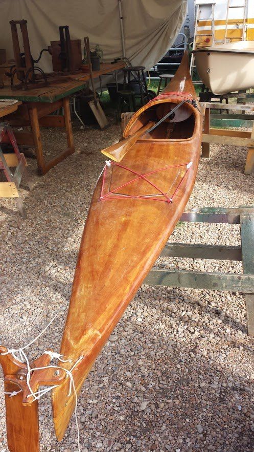 wooden kayak
