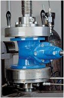 Gate valve on test bench