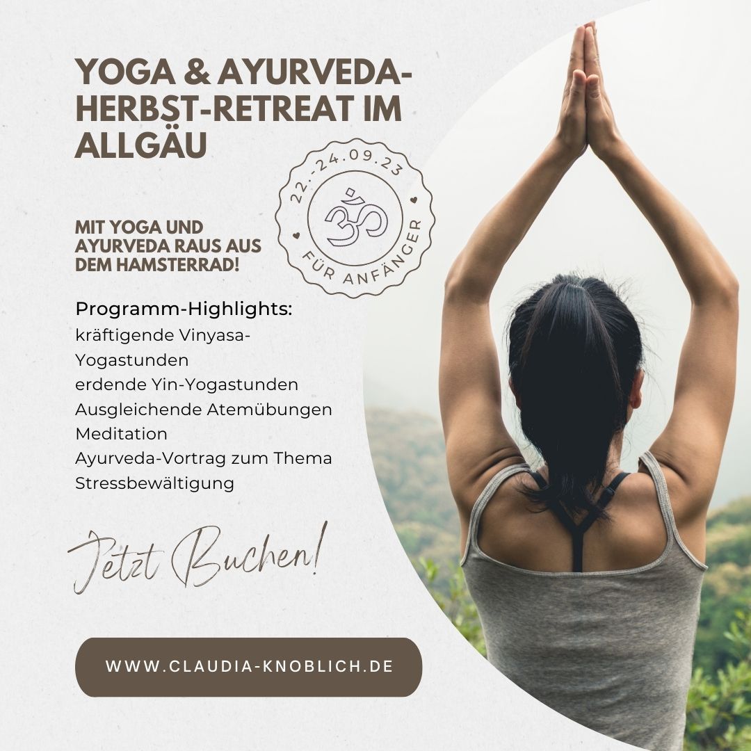 Frau mit Händen in Namaste