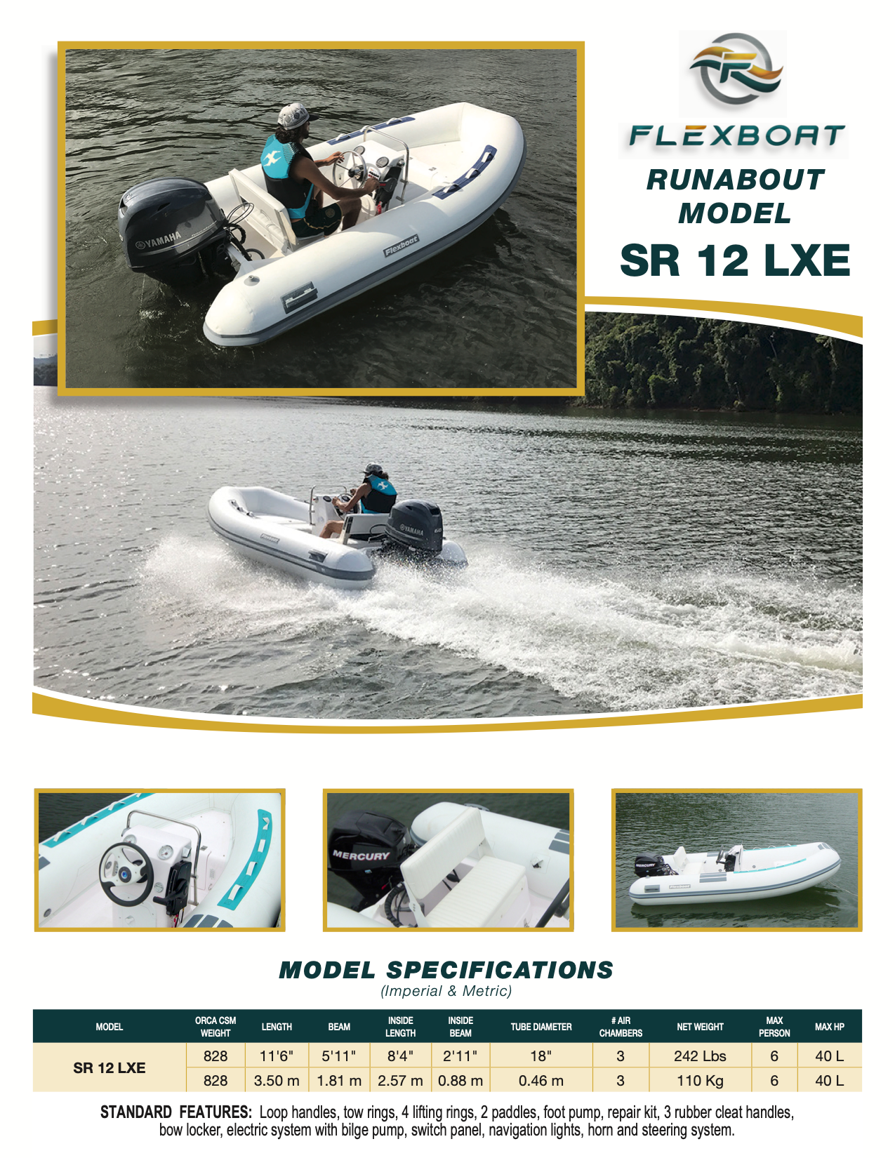 SR 12 LXE (Runabout by FLEXBOAT)