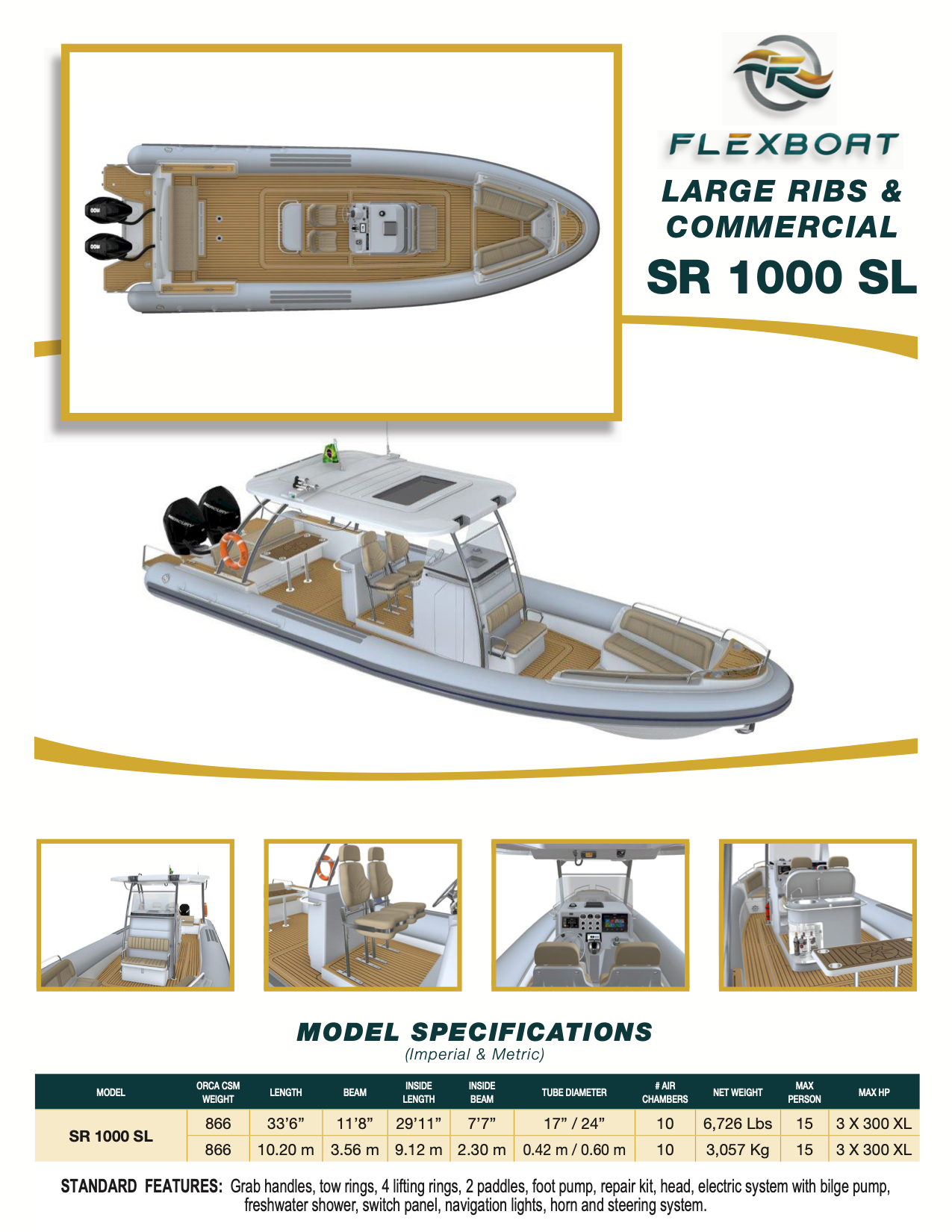 SR 1000 SL (Runabout by FLEXBOAT)