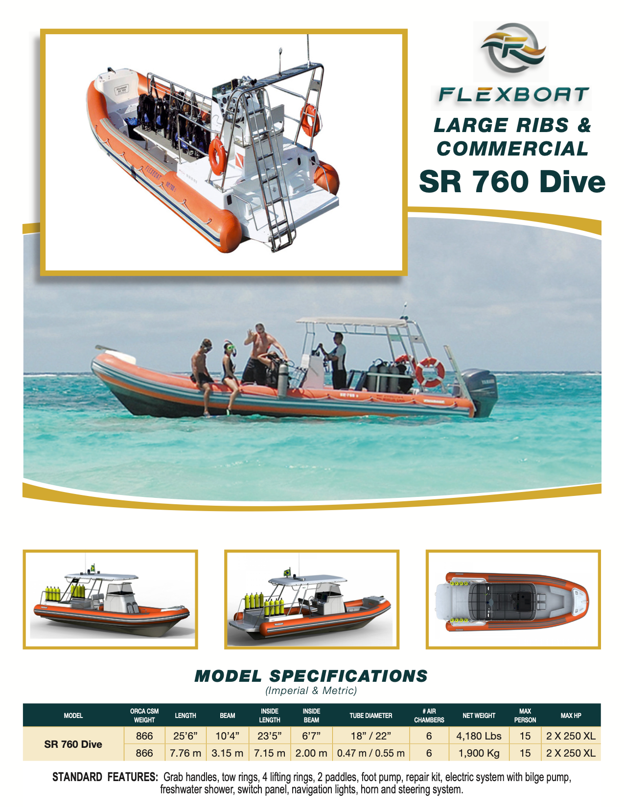 SR 760 Dive (Runabout by FLEXBOAT)