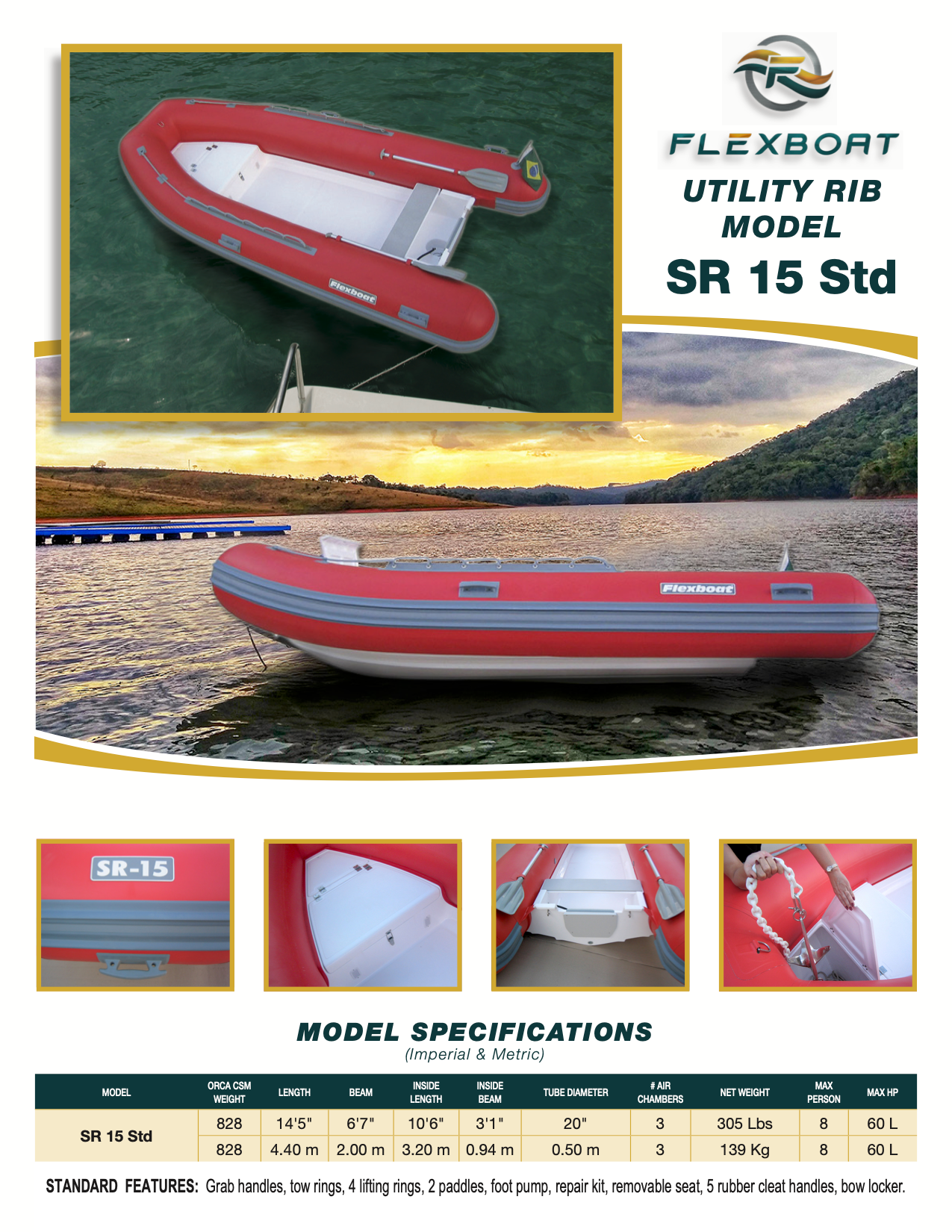 SR 15 Std (Utility RIB by FLEXBOAT)