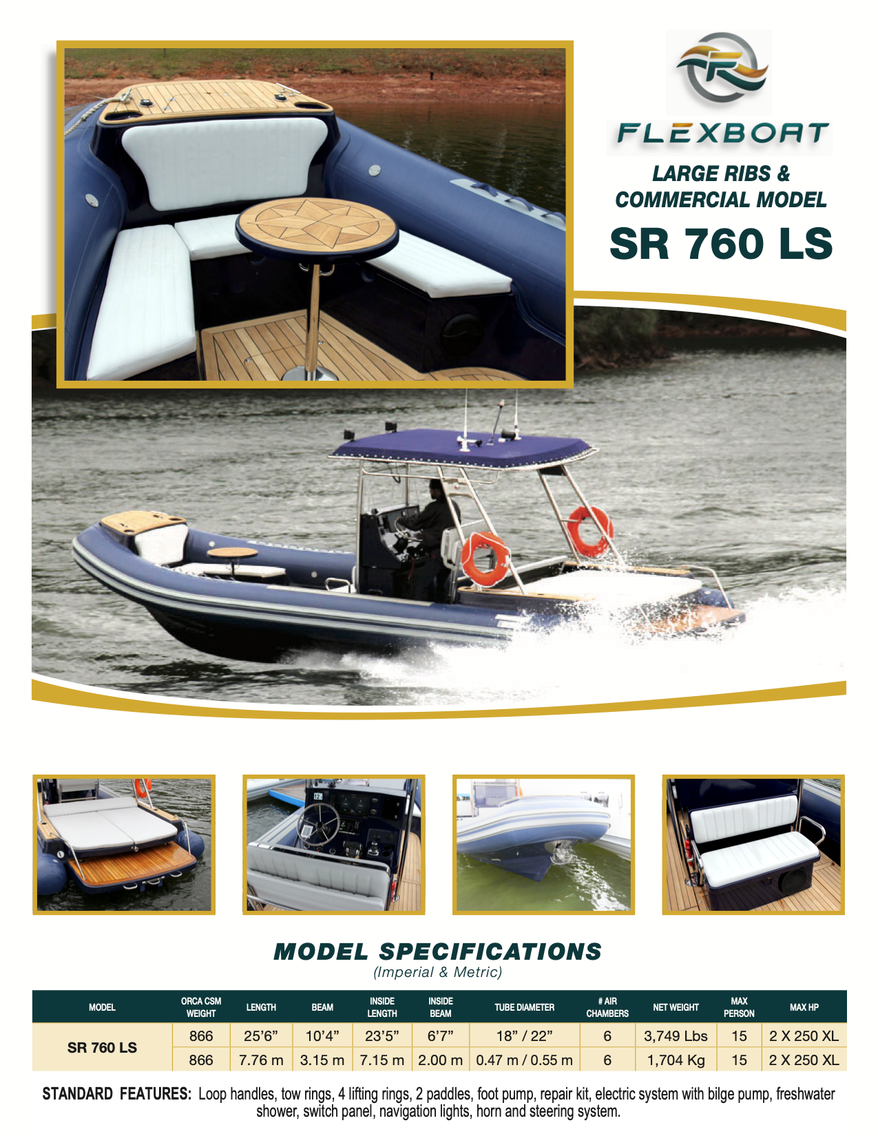 SR 760 LS (Runabout by FLEXBOAT)