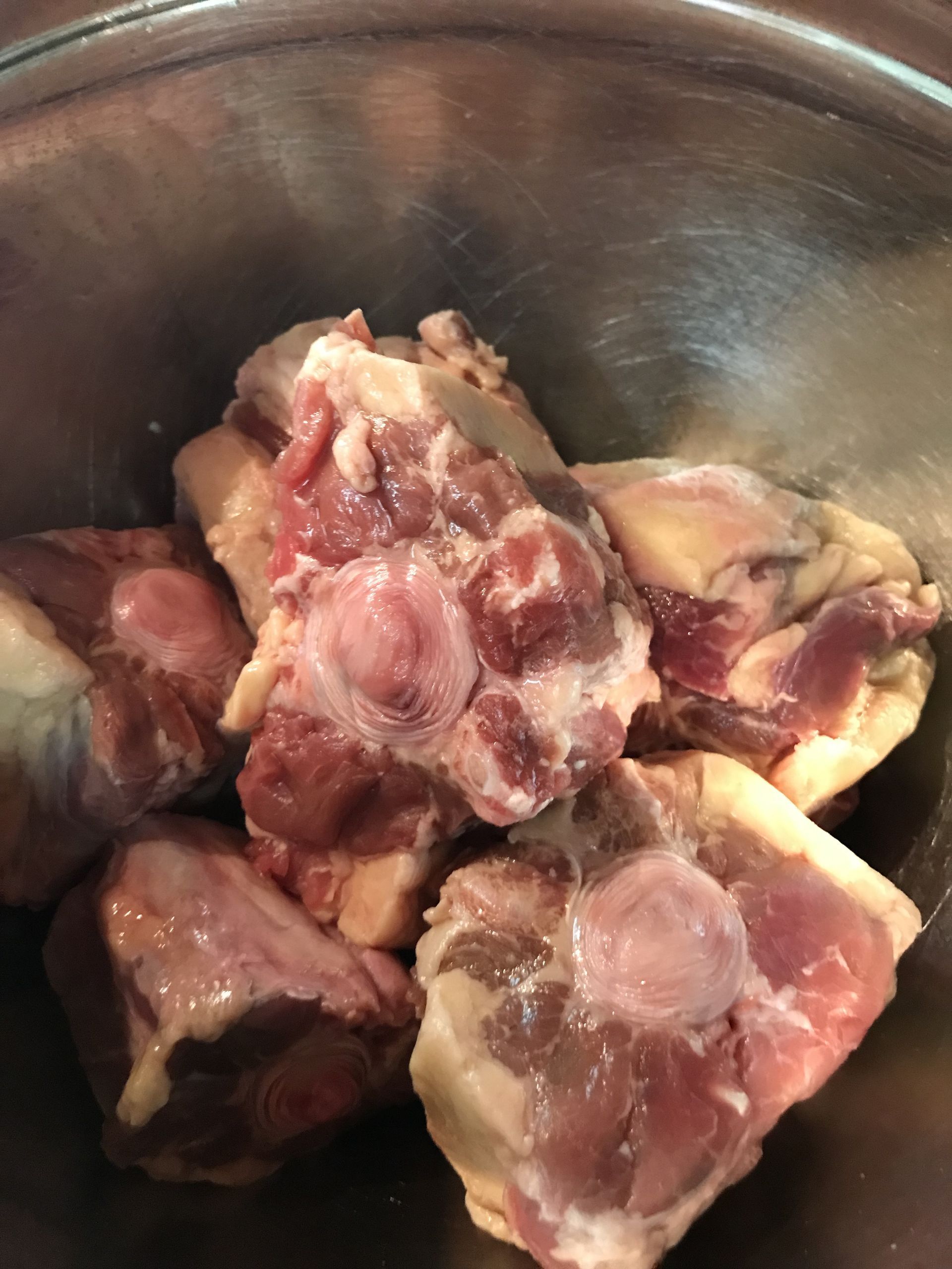 Raw grass fed oxtails