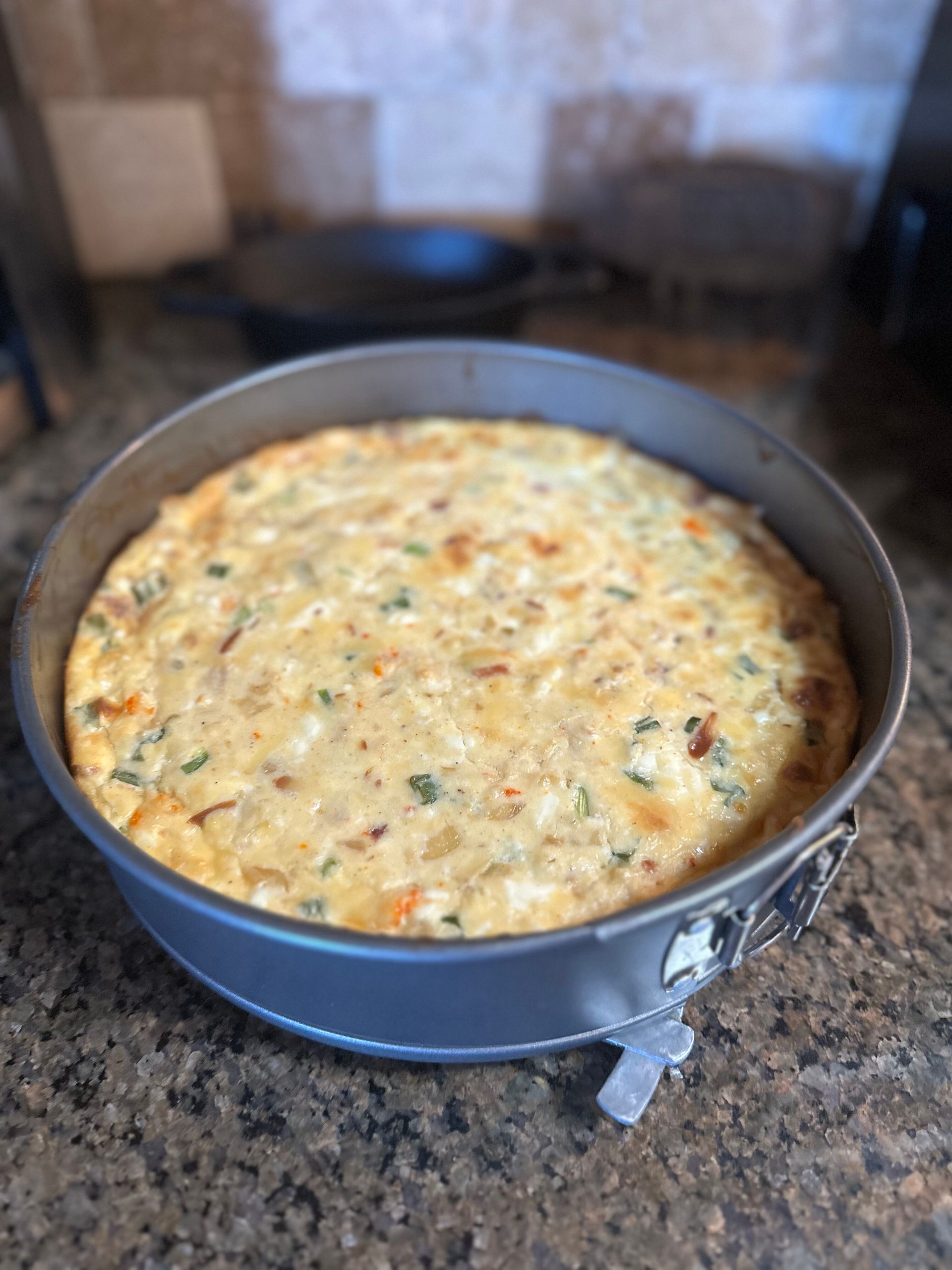 crawfish cheesecake in springform pan
