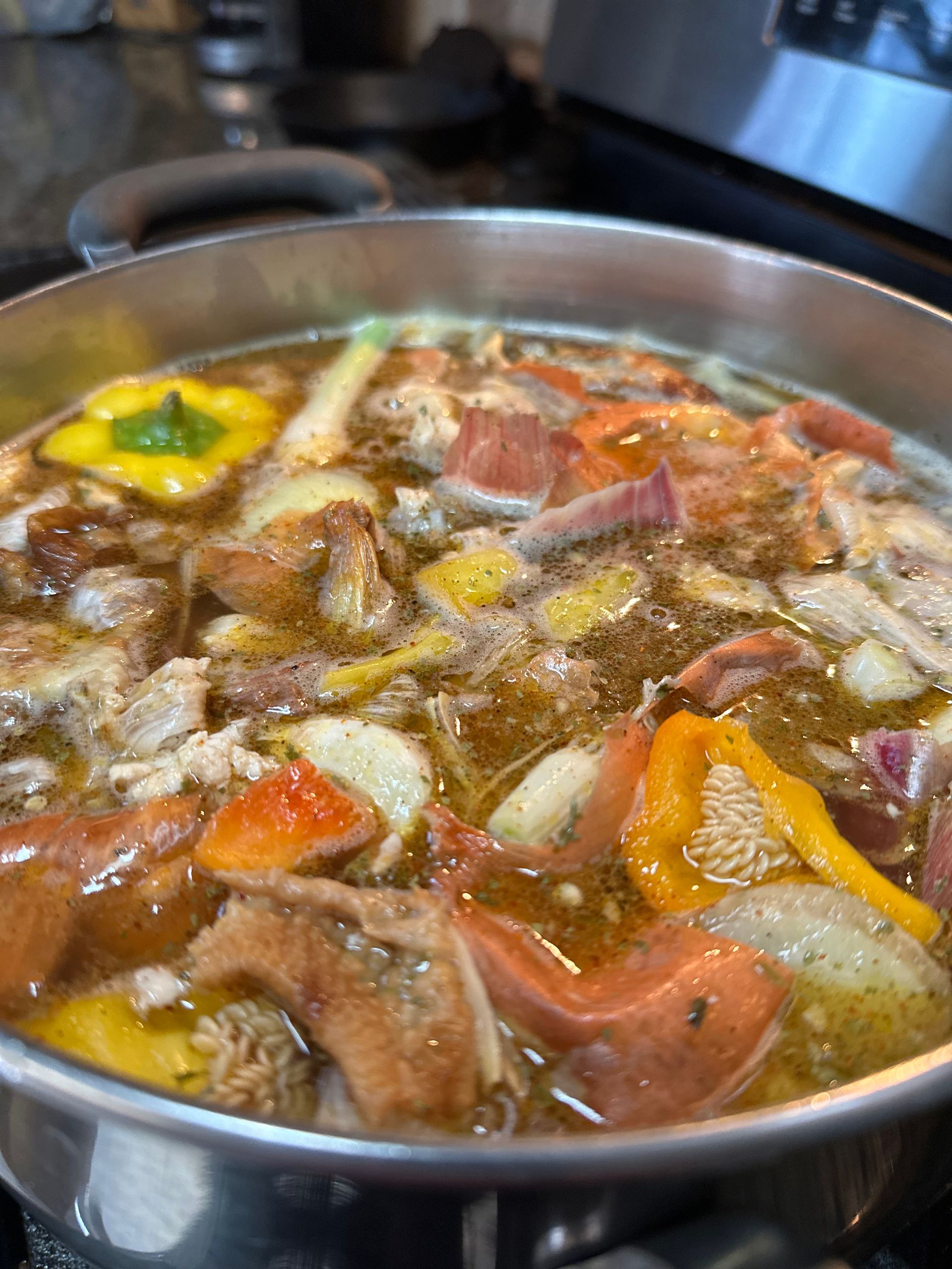 home made chicken stock
