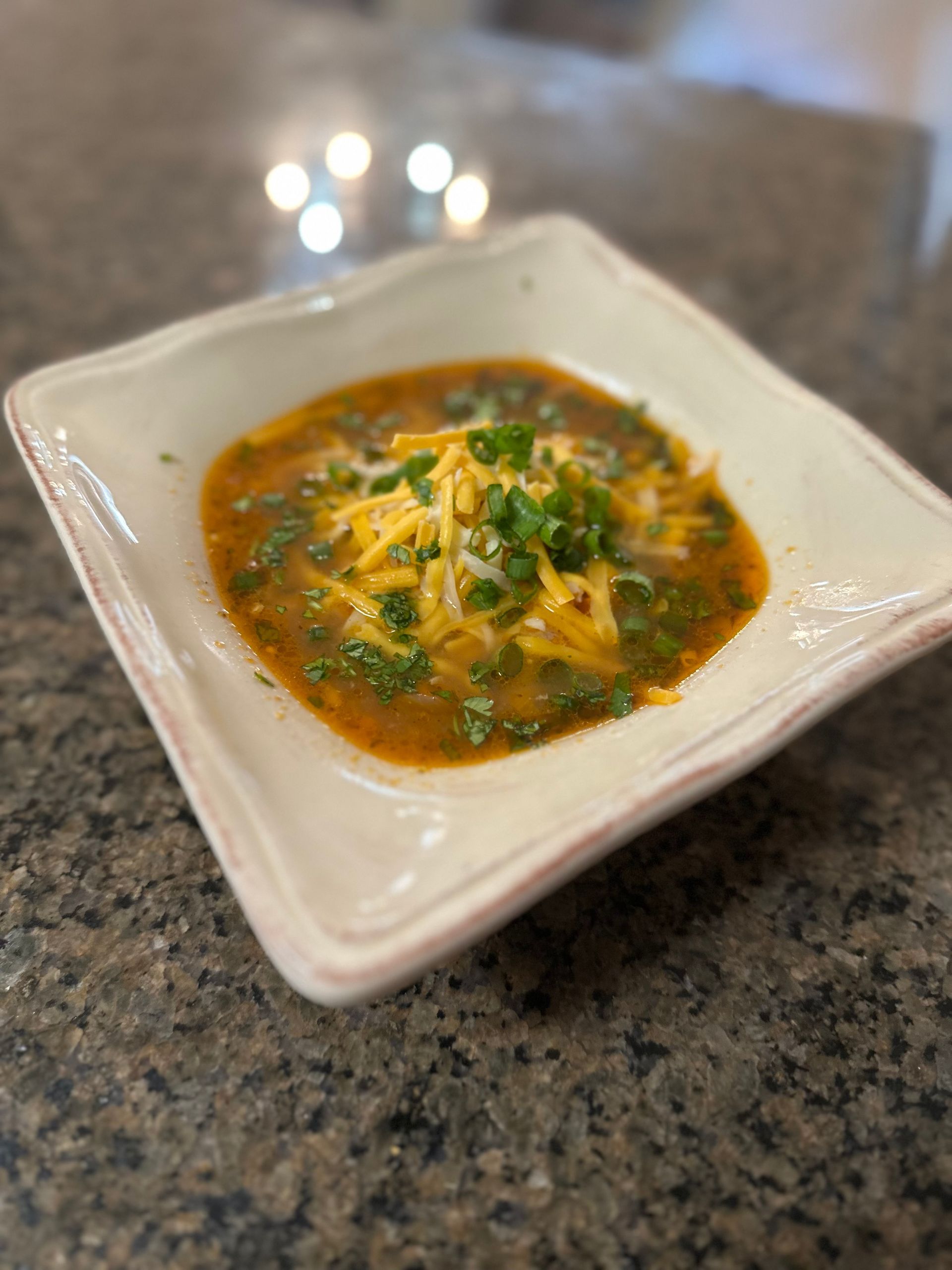 bowl of chicken tortilla soup