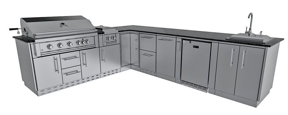 Stainless steel outdoor kitchen cabinets