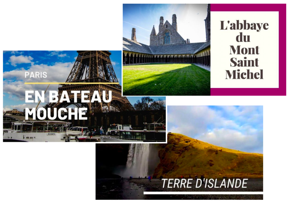 présentation des différente experience de voyage