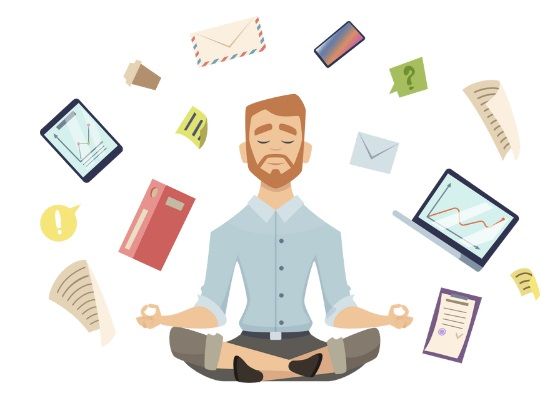 Jeune actif se relaxant du travail