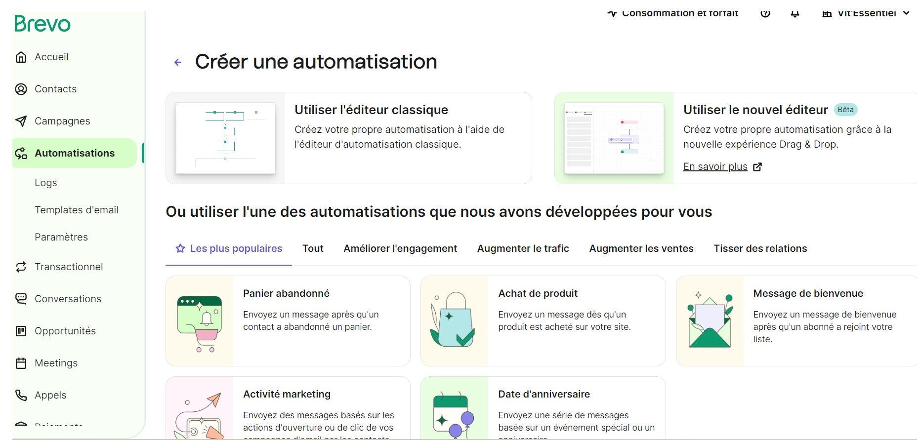 Gérer vos listes et vos pages de vente avec Brevo