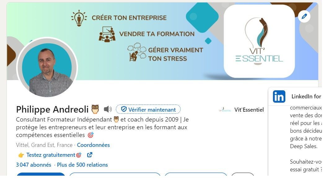 profil LinkedIn pour être visible et lancer un premier appel à l'action