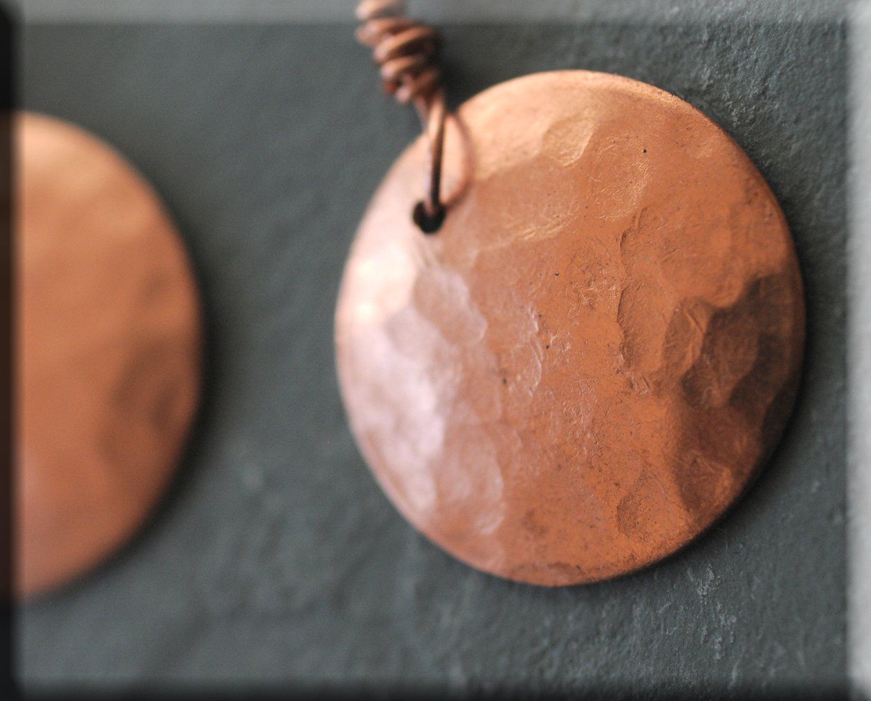 Hammered Copper Earrings