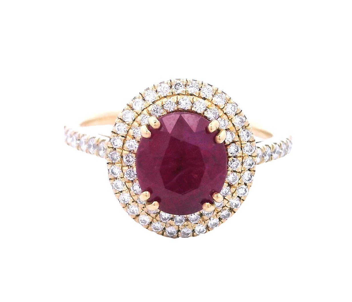 Burma Ruby and Diamond Ring | Custom Gemstone Jewelry by David Porter Jewelry