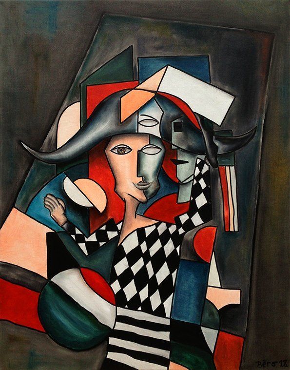 Alain Beraud Cubisme Arlequin