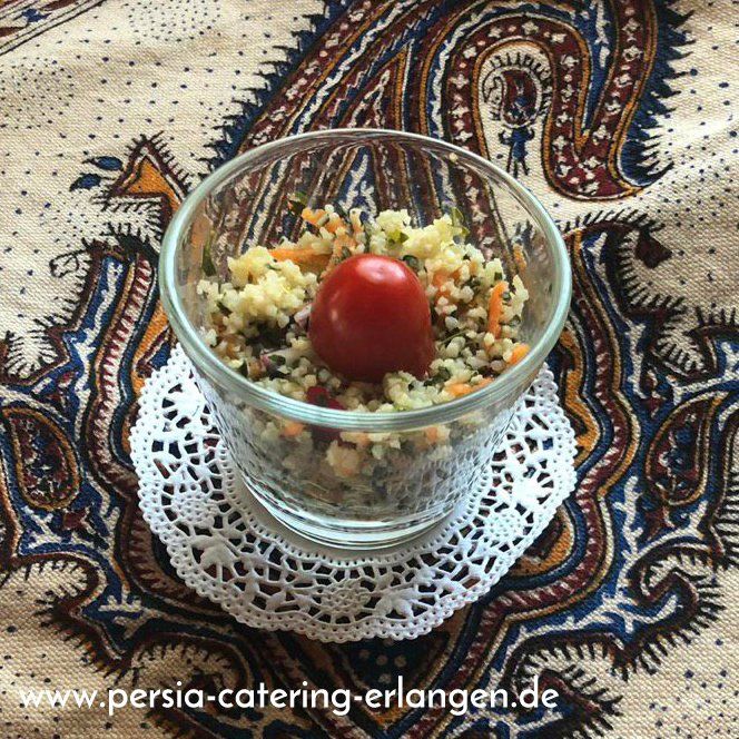 Gabelfood: Kleine Salate für 250 Gäste - Persia Catering Erlangen