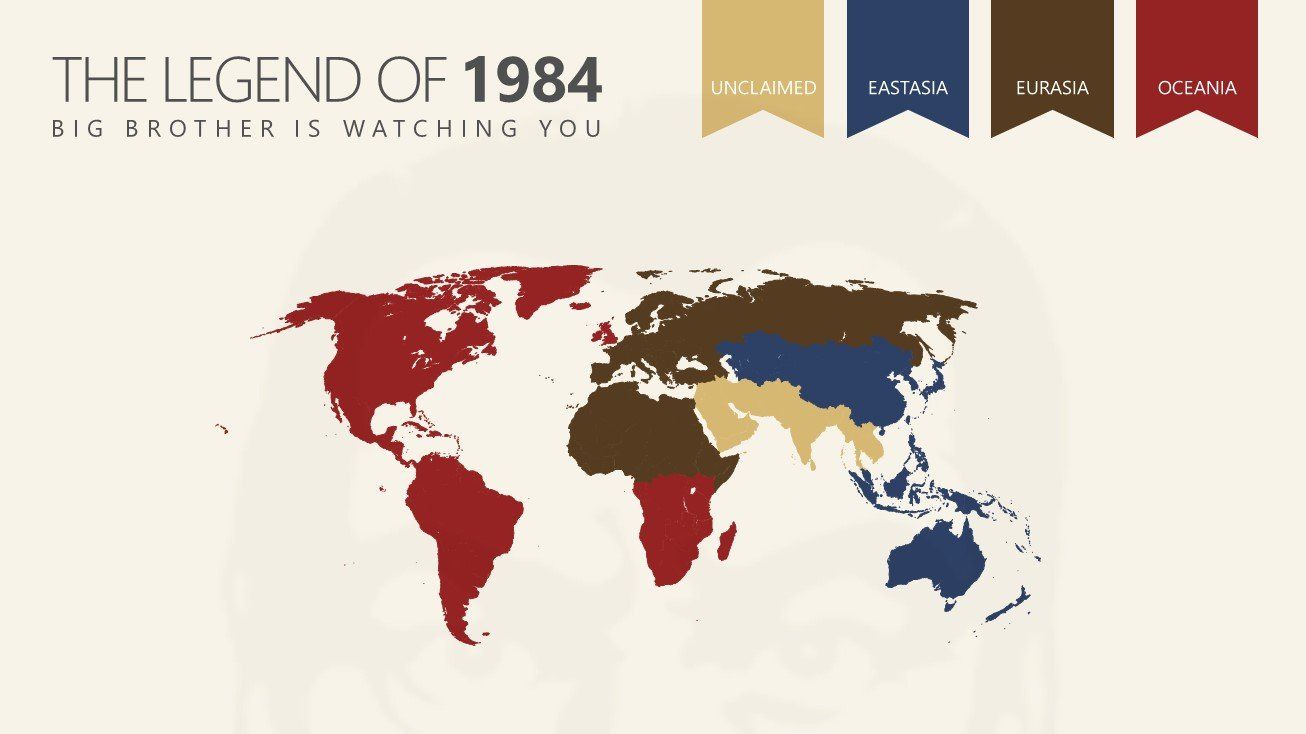 1984 Oceania Map
