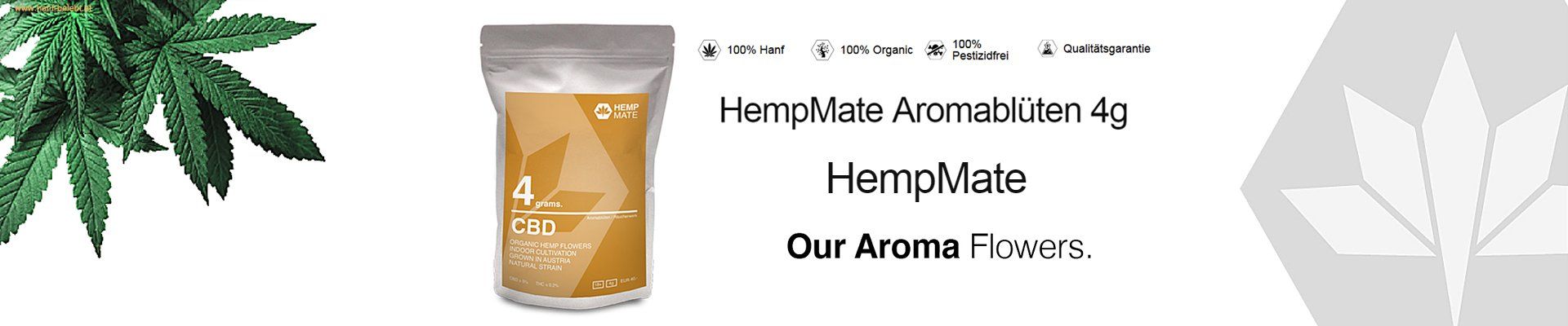 HempMate Aromablüten 4 Gramm,biologisch gezüchtet und pestizidfrei