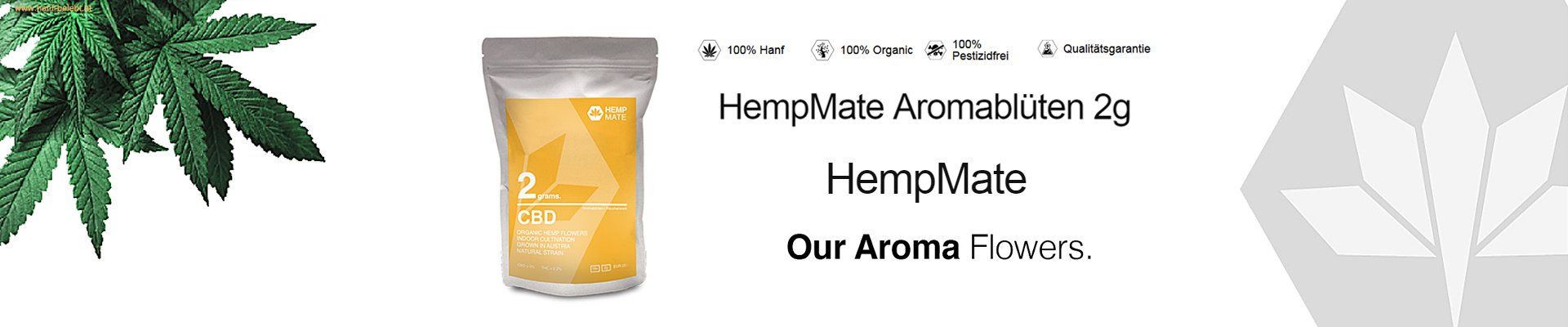 HempMate Aromablüten 2 Gramm,biologisch gezüchtet und pestizidfrei