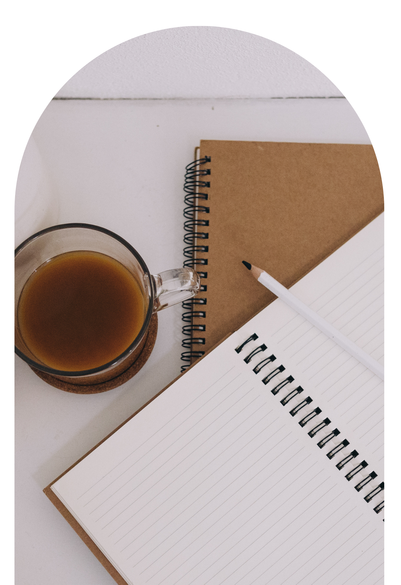 Notebook and Coffee Flatlay