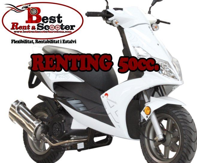 Renting 50cc scooters with BEST RENT A SCOOTER in Barcelona.