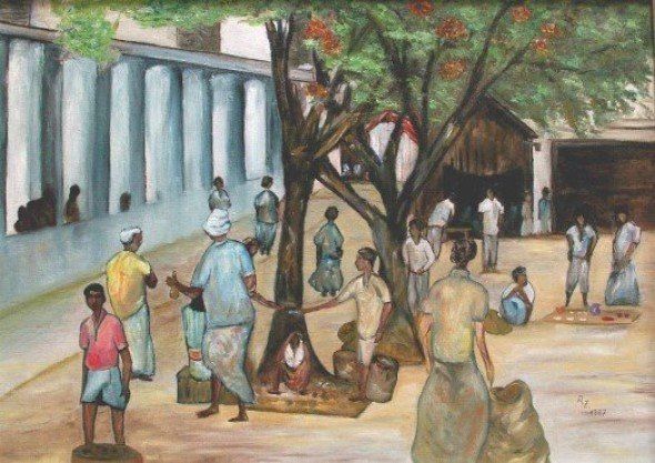 Öl auf Leinen 1987 70cm x 50cm