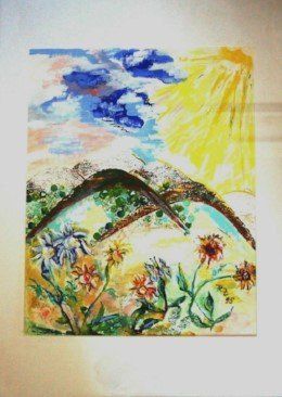 Michtechnik u.Holzdruck auf Papier, 50cm x 39,5cm 1995