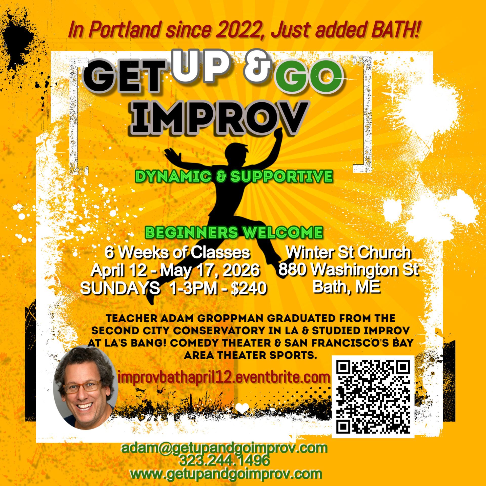 Improv Classes Bath Maine Improv classes Bath Maine April - May 2026