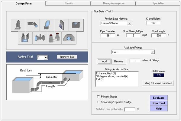 Pump analysis and hydraulics sample image Visual Water Designer software