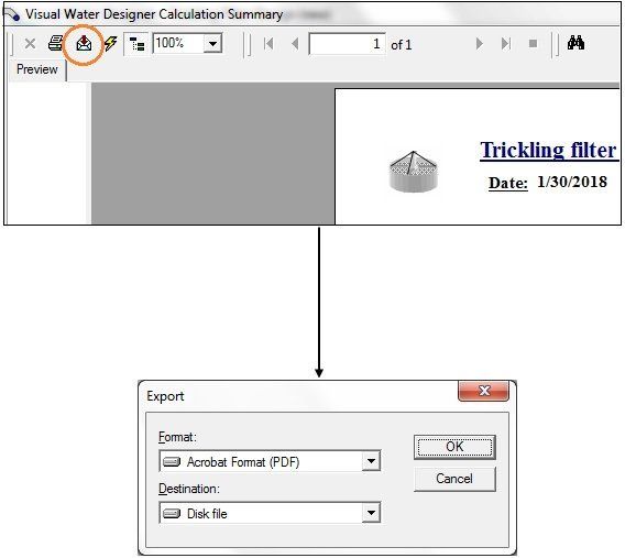 Reporting and equations sample image Visual Water Designer software