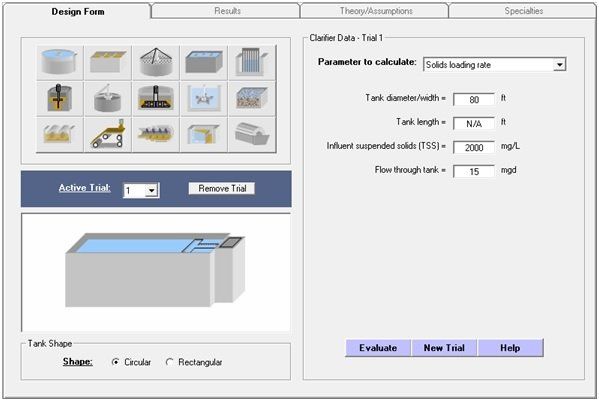 Standard treatment units sample image Visual Water Designer software