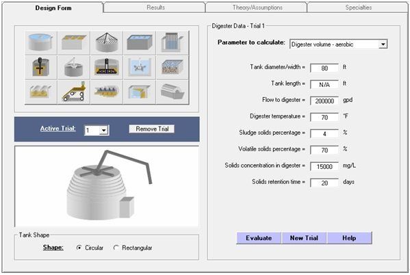 Standard treatment units sample image Visual Water Designer software