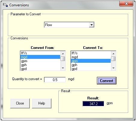 Tools and utilities sample image Visual Water Designer software