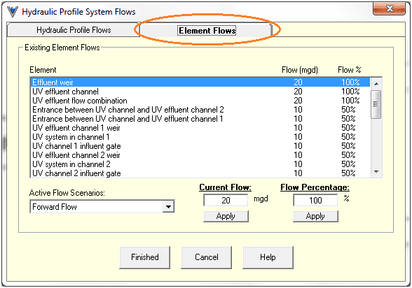 Visual Hydraulics options sample image Visual Hydraulics software