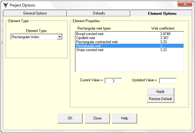 Calculation flexibility sample image Visual Hydraulics software