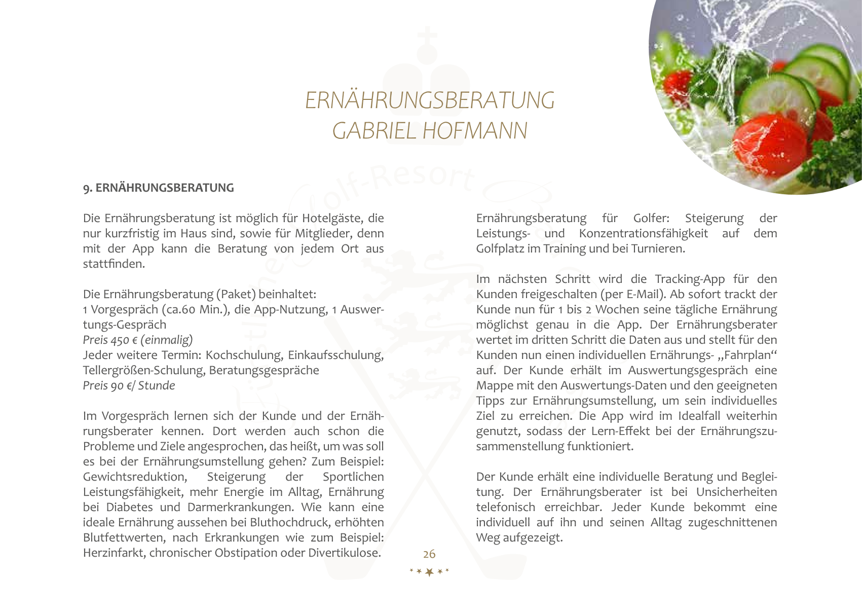 Sportpark Bad Waldsee Personal Coach Gabriel Trainingskonzept Gruppenvorträge Ernährungsberatung