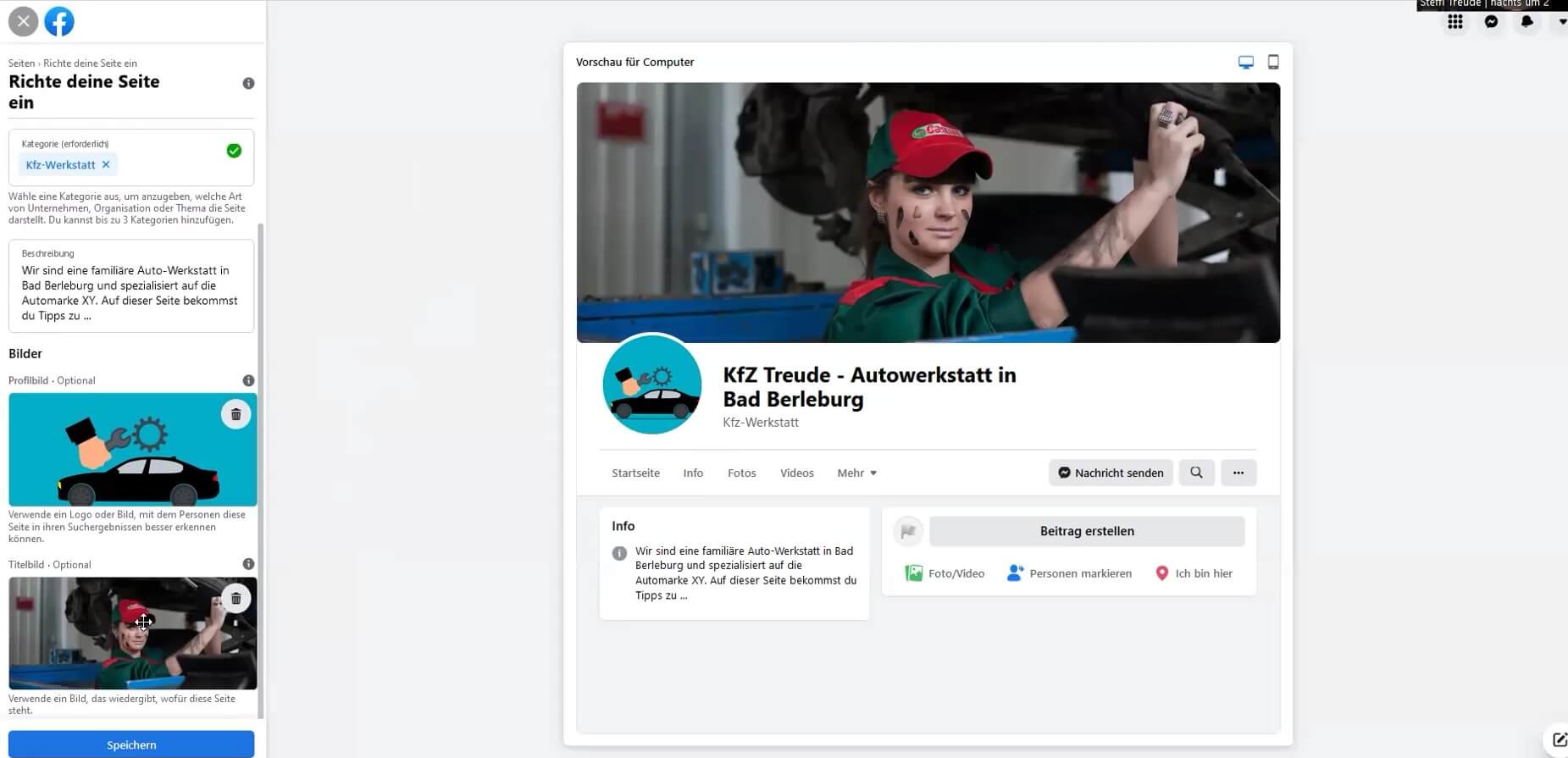 Facebook-Seite erstellen: Profilbild und Titelbild