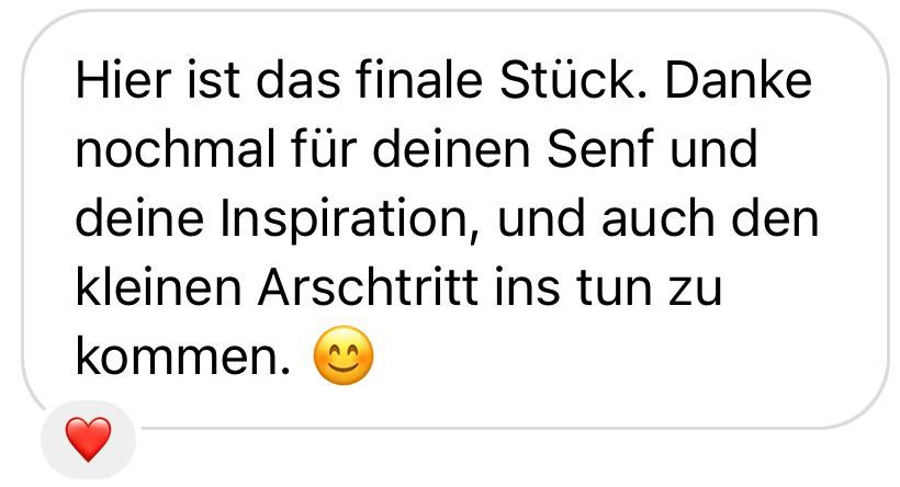 Feedback zum Support im Zusammenhang mit dem 1:1-Business-Mentoring von Steffi Müsse