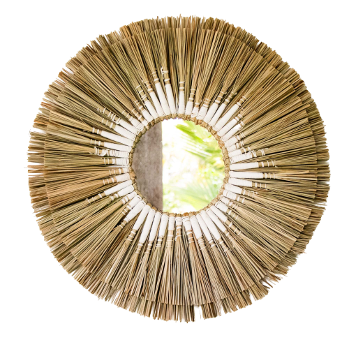 Espejo de fibra natural