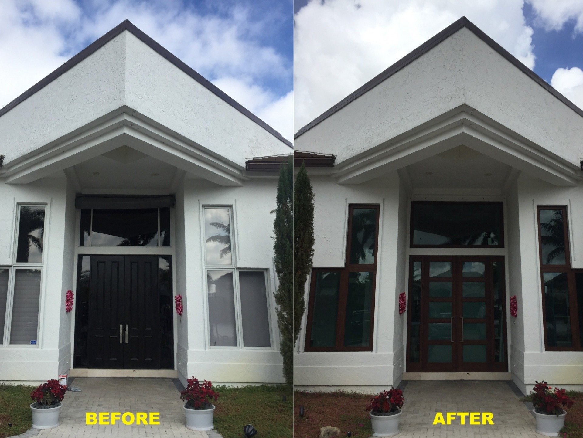 Hurricane Impact Windows Before and After
