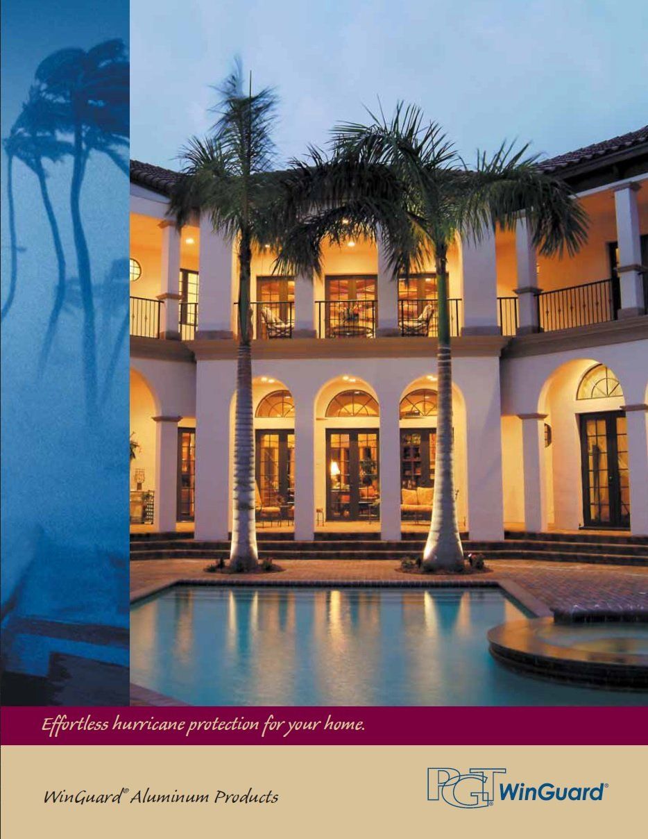 Hurricane Impact Windows - 2011 PGT WinGuard Aluminum Brochure