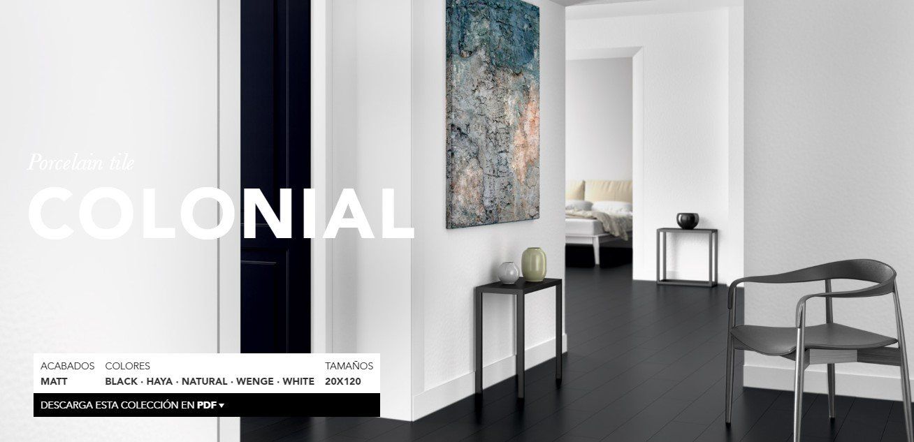 COLONIAL BLACK PORCELANICO RECTIFICADO IMITACION MADERA 20X120 A PARTIR DE € 9,50 MT2