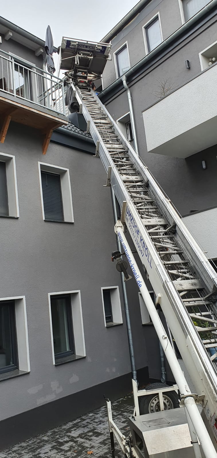 Aussenaufzug im Einsatz