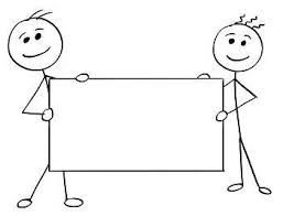 stick men holding board