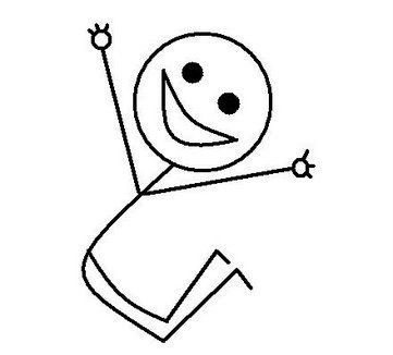 jumping stick man