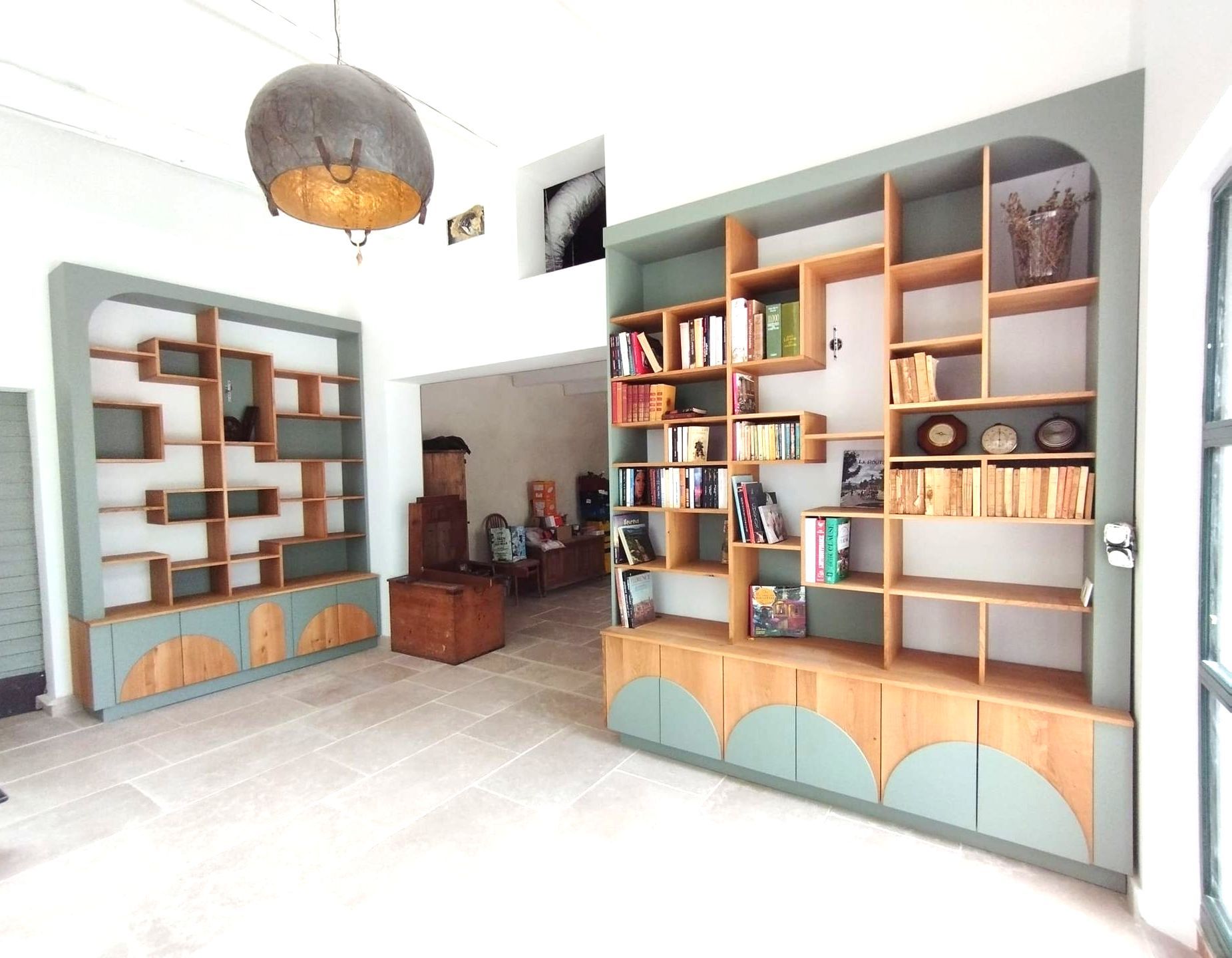 Bibliothèque contemporaine sur mesure