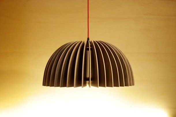 N°14 Suspension en bois ; luminaire ; éclairage ; abat-jour ; lampe